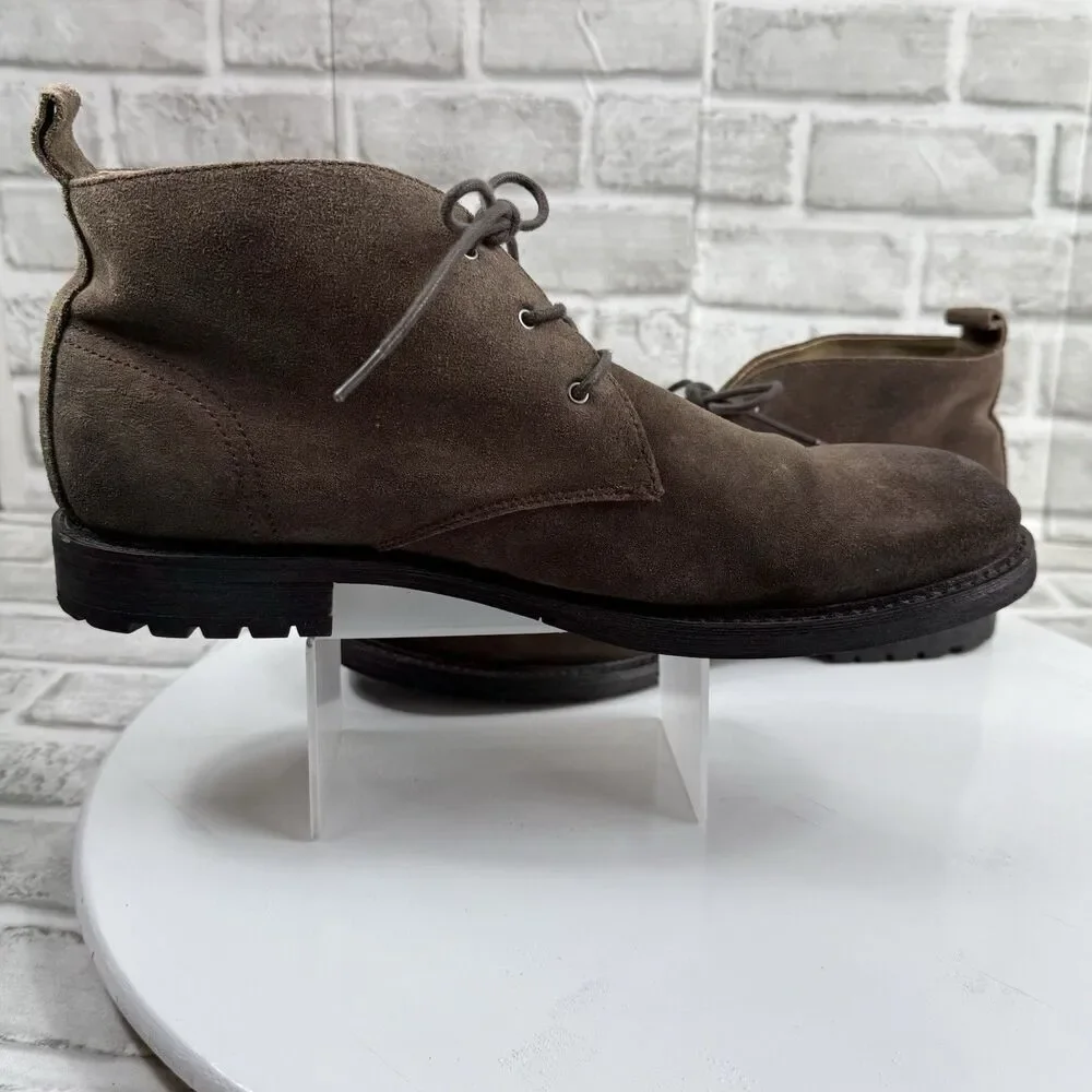 Banana Republic Men's Size 11.5 Brown Suede Distressed Chukka Ankle Boots